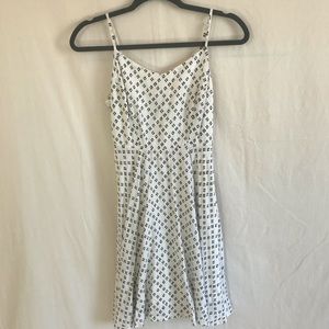 white and black dress